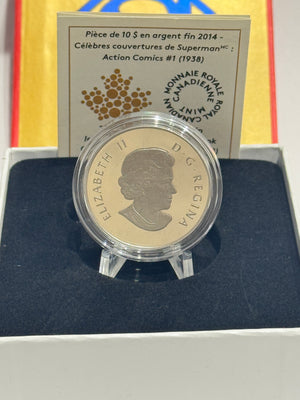 [AUCTION ONLY] 2014 $10 FINE SILVER COIN ICONIC SUPERMAN COMIC BOOK COVERS: ACTION COMICS #1 (1938)