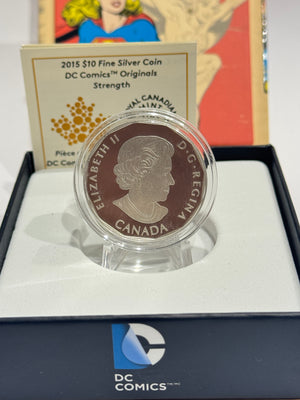[AUCTION ONLY] 2015 $10 FINE SILVER COLOURED COIN – DC COMICS ORIGINALS: STRENGTH (SUPERGIRL)