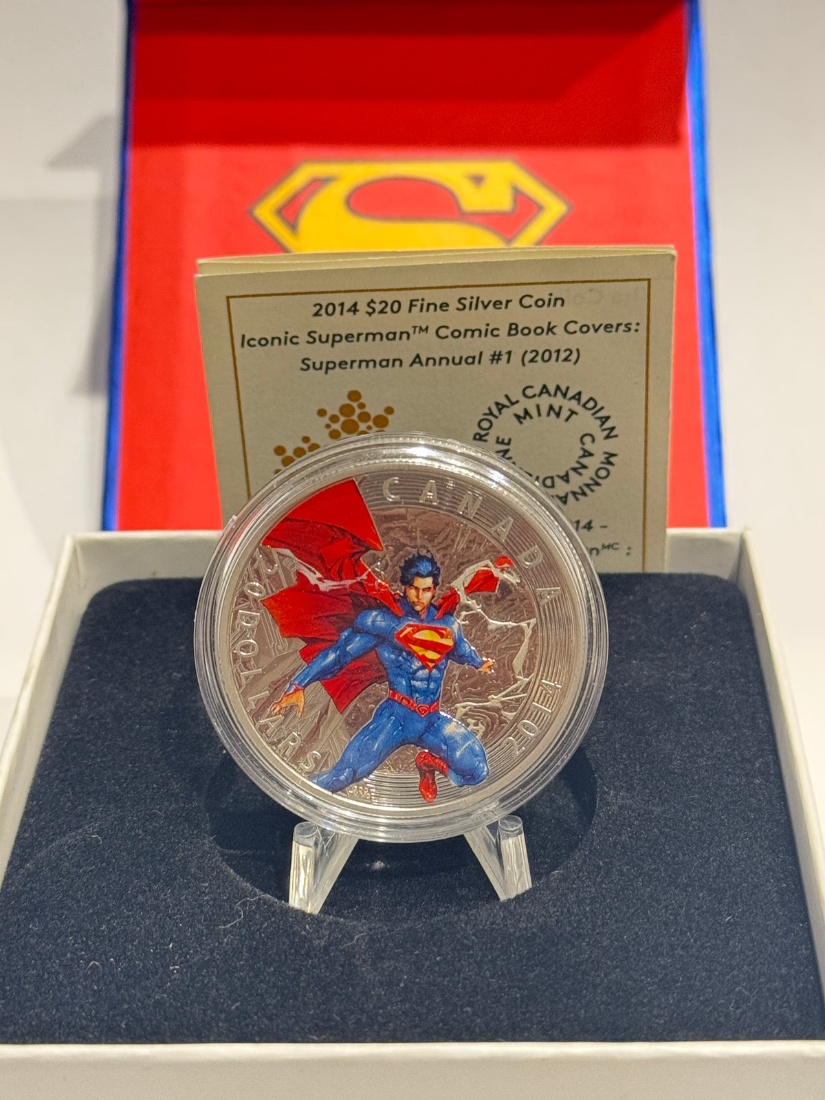 [AUCTION ONLY] 2014 $20 FINE SILVER COIN ICONIC SUPERMAN COMIC BOOK COVERS: SUPERMAN ANNUAL #1 (2012)