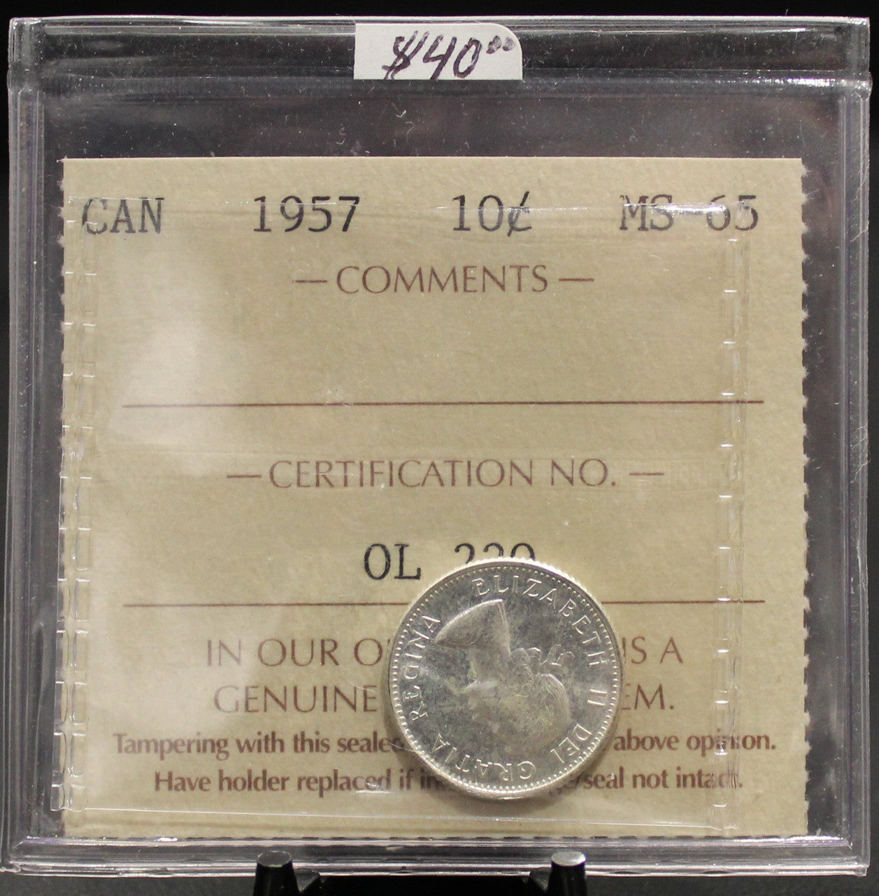 1957 CIRCULATION 10-CENT COIN - MS-65