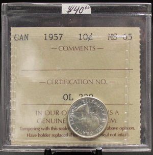 1957 CIRCULATION 10-CENT COIN - MS-65