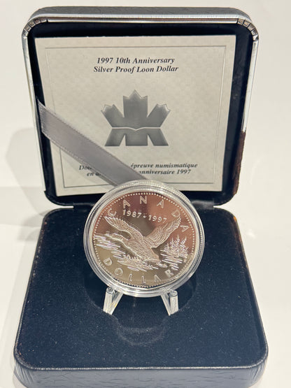 [AUCTION ONLY] 1997 PROOF SILVER DOLLAR – FLYING LOON 10TH ANNIVERSARY
