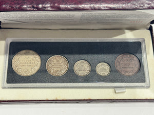 [AUCTION ONLY] 1998 5-COIN STERLING SILVER ANTIQUE FINISH SET – RCM 90TH ANNIVERSARY 1908-1998