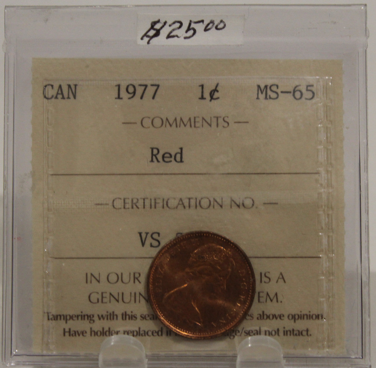 1977 CIRCULATION ONE-CENT COIN - RED - MS-65