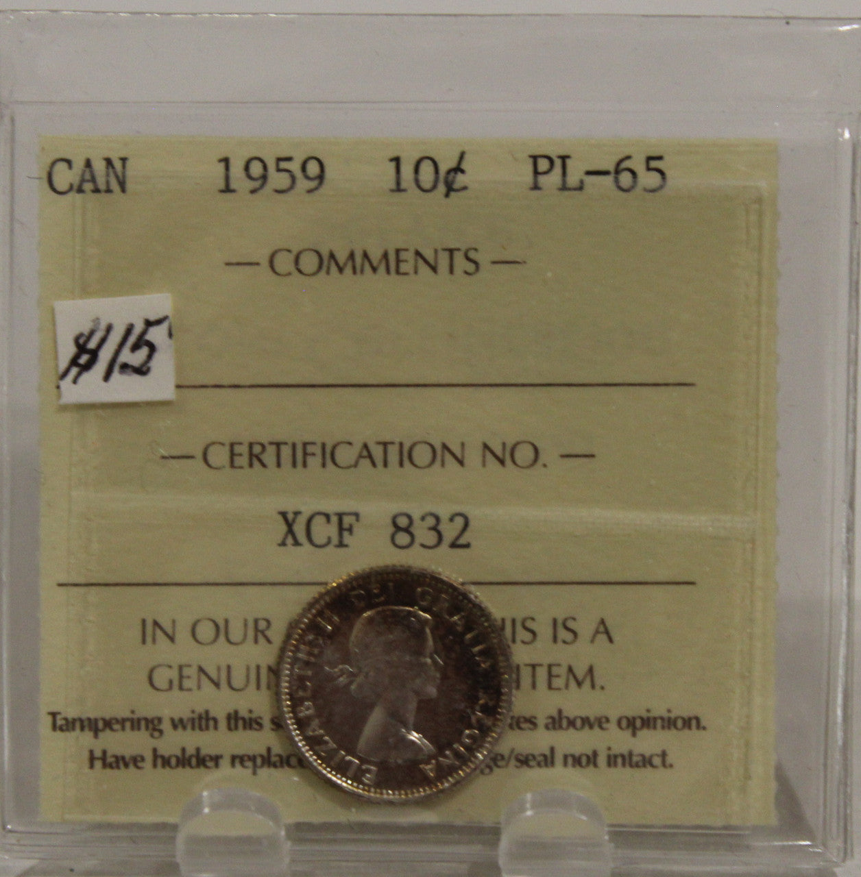 1959 CIRCULATION 10-CENT COIN - PL65