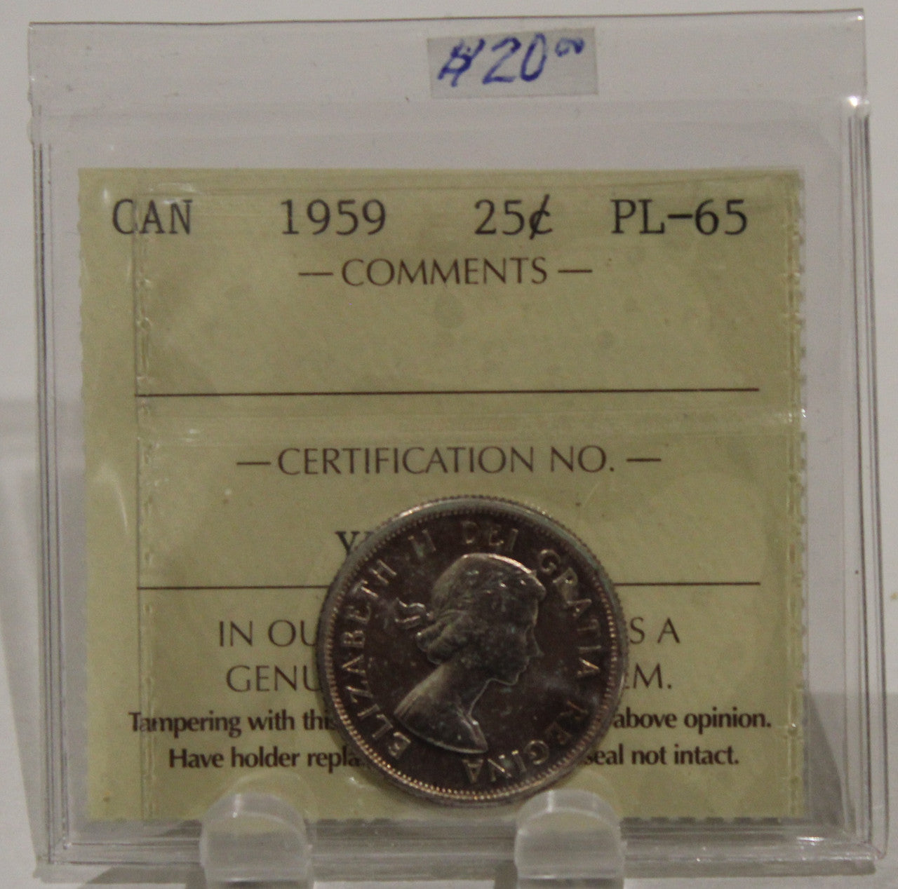 1959 CIRCULATION 25-CENT COIN - PL-65