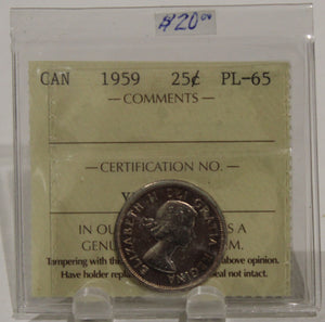 1959 CIRCULATION 25-CENT COIN - PL-65