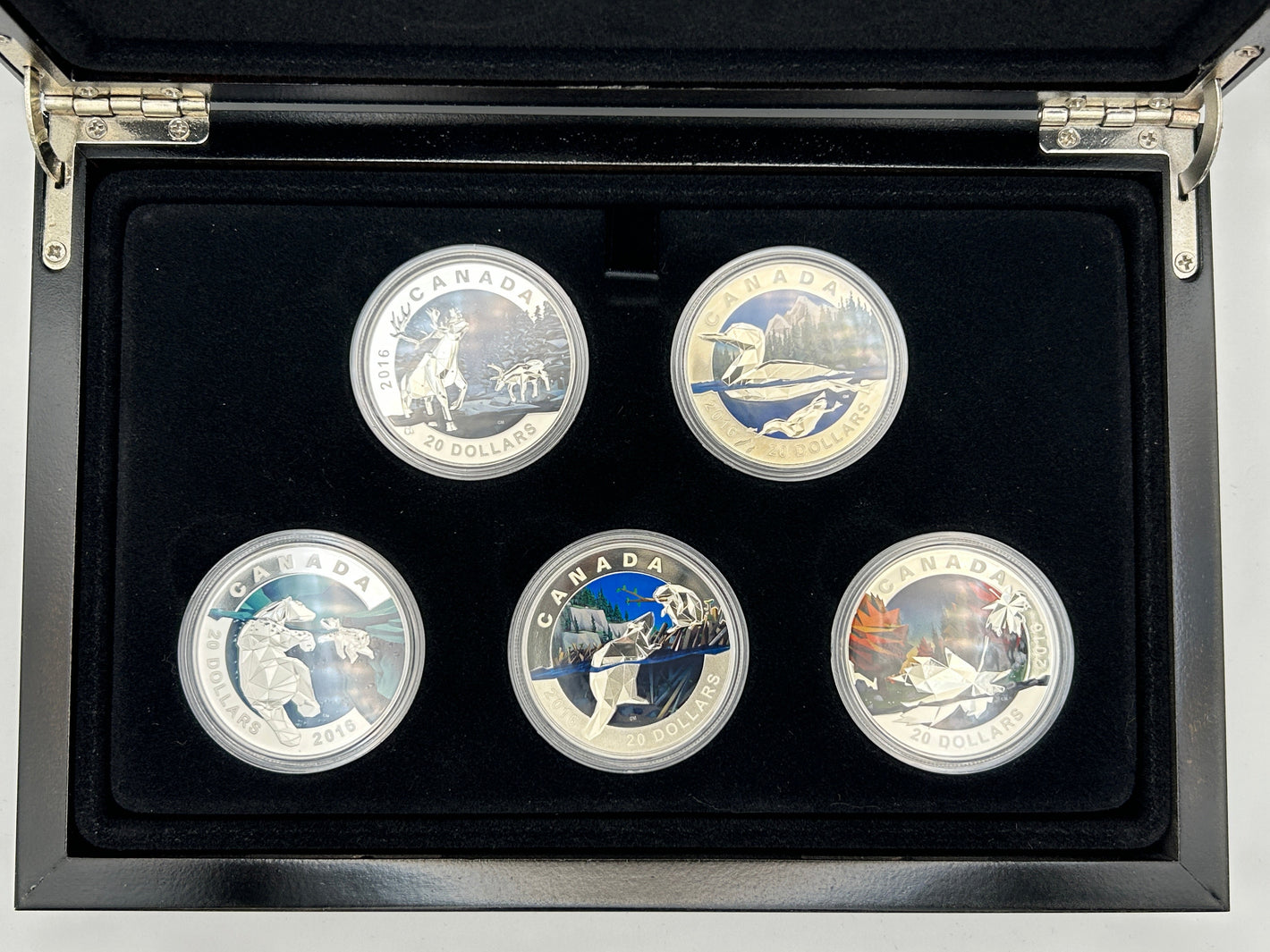 [AUCTION ONLY] 2016 $20 GEOMETRY IN ART FINE SILVER 5-COIN SET