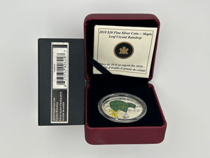 [AUCTION ONLY] 2010 1oz $20 - SWAROVSKI CRYSTAL RAINDROP - FINE SILVER COIN