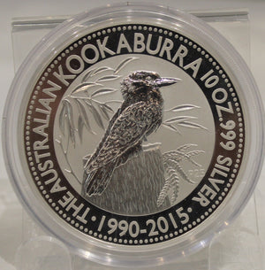 E-TRANSFER ONLY - 2015 AUSTRALIA KOOKABURRA 10oz. SILVER COIN
