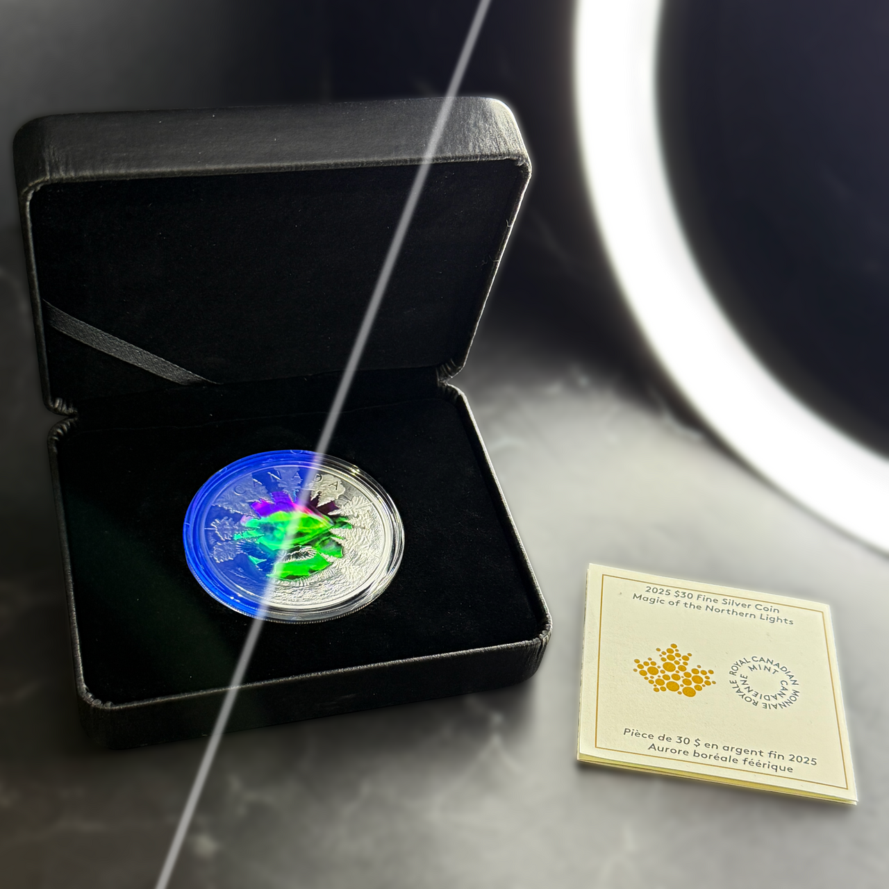 2025 2oz $30 MAGIC OF THE NORTHERN LIGHTS FINE SILVER COIN