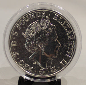 E-TRANSFER ONLY - 2017 QUEEN'S BEAST 2oz. SILVER COIN - RED DRAGON OF WALES