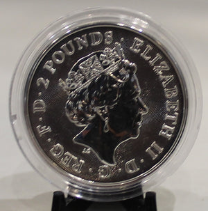 E-TRANSFER ONLY - 2018 1oz. SILVER COIN  - YEAR OF THE DOG - BRITISH 2 POUNDS