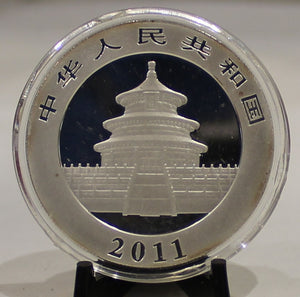 E-TRANSFER ONLY - 2011 CHINESE PANDA 1oz SILVER COIN (TARNISH)