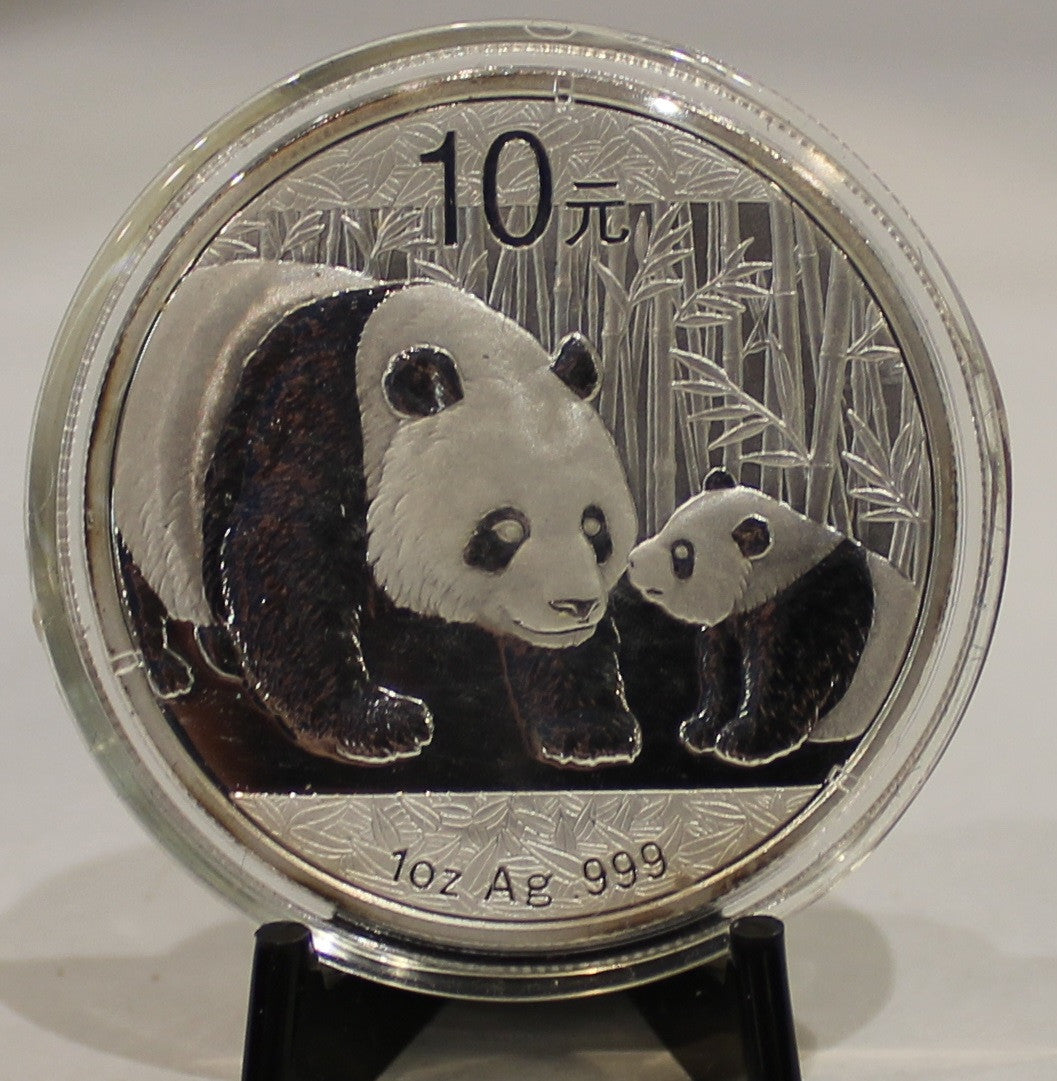 E-TRANSFER ONLY - 2011 CHINESE PANDA 1oz SILVER COIN (TARNISH)