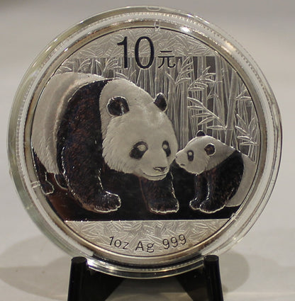 E-TRANSFER ONLY - 2011 CHINESE PANDA 1oz SILVER COIN (TARNISH)