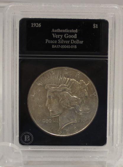 1926 D PEACE SILVER DOLLAR  - VG