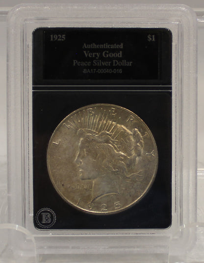 1925 S PEACE SILVER DOLLAR  - VG