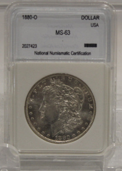 1880 O MORGAN SILVER DOLLAR MS-63