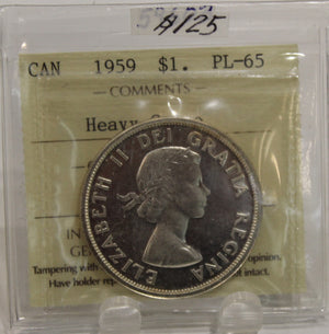 1959 CIRCULATION $1 COIN - HEAVY CAMEO - PL65