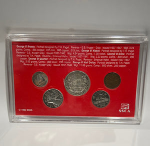 [AUCTION ONLY] CANADIAN WORLD WAR II 5-COIN SET: GEORGE VI COIN COLLECTION