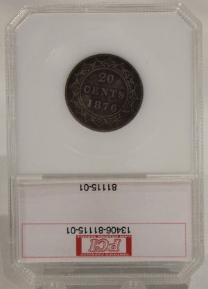 1876 H NEWFOUNDLAND 20-CENT COIN - VF-20