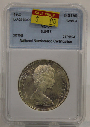 1965 LB B5 CIRCULATION 1-DOLLAR COIN - MS-64