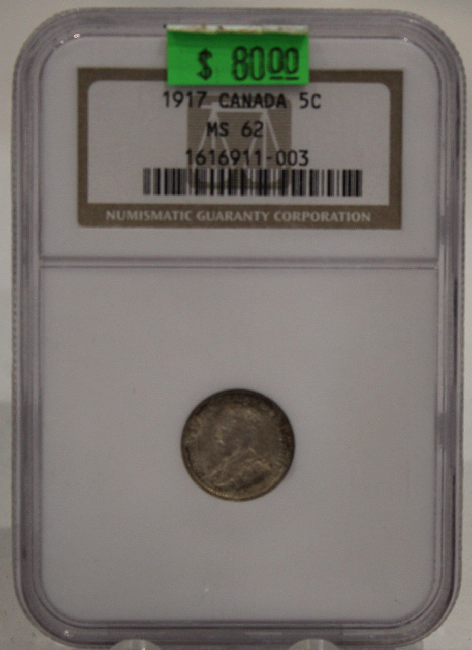 1917 CIRCULATION 5-CENT COIN - MS-62
