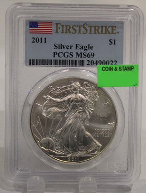 E-TRANSFER ONLY - 2011 1oz. SILVER EAGLE - MS69 - FIRST STRIKE