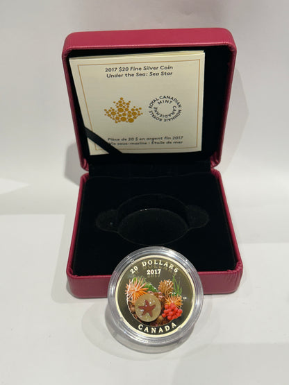 [AUCTION ONLY] 2017 1oz $20 UNDER THE SEA: SEA STAR FINE SILVER COIN