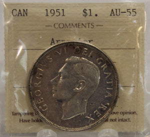 1951 ARNPRIOR CIRCULATION 1-DOLLAR COIN - AU-55