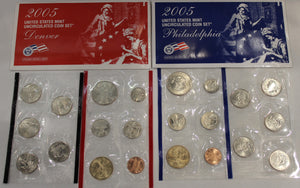 2005 UNITED STATES MINT P & D UNCIRCULATED COIN SETS