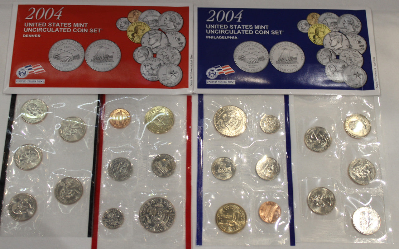 2004 UNITED STATES MINT P & D UNCIRCULATED COIN SETS