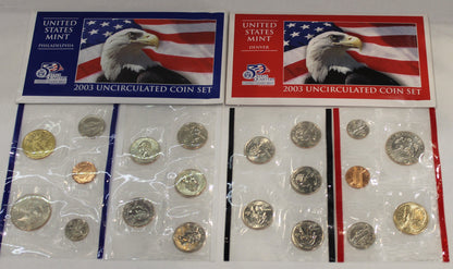 2003 UNITED STATES MINT P & D UNCIRCULATED COIN SETS