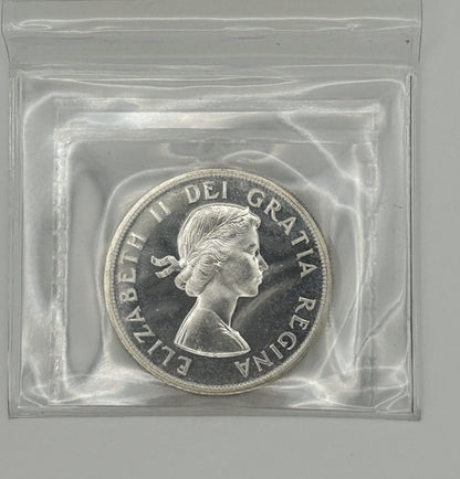 1962 CANADA CIRCULATION SILVER DOLLAR; PL-65 - AS PICTURED