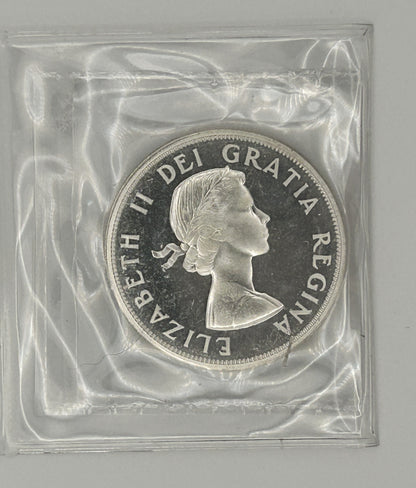 1962 CANADA CIRCULATION SILVER DOLLAR; HEAVY CAMEO - PL-66 - AS PICTURED