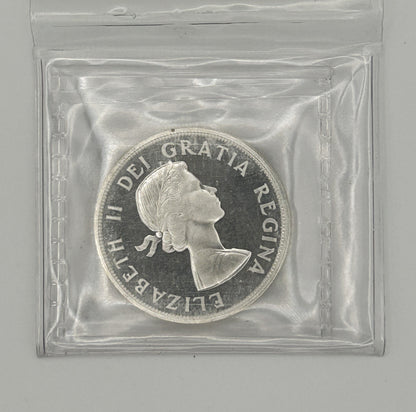 1962 CANADA CIRCULATION SILVER DOLLAR; HEAVY CAMEO - PL-65 - AS PICTURED