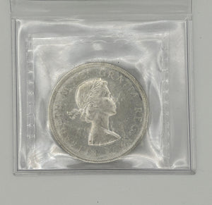 1963 CANADA CIRCULATION SILVER DOLLAR; MS-64 - AS PICTURED