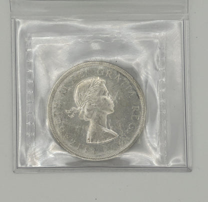 1963 CANADA CIRCULATION SILVER DOLLAR; MS-64 - AS PICTURED