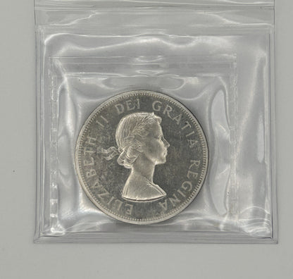 1959 CANADA CIRCULATION SILVER DOLLAR; CAMEO PL-65 - AS PICTURED