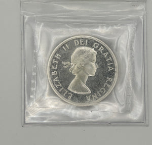 1962 CANADA CIRCULATION SILVER DOLLAR; CAMEO - PL-65 - AS PICTURED