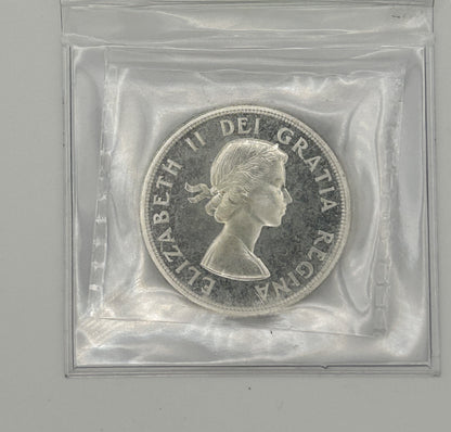 1962 CANADA CIRCULATION SILVER DOLLAR; CAMEO - PL-65 - AS PICTURED
