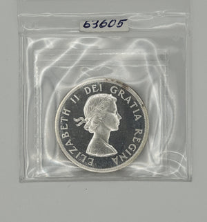 1963 CANADA CIRCULATION SILVER DOLLAR; CAMEO - PL-65 - AS PICTURED