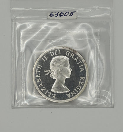 1963 CANADA CIRCULATION SILVER DOLLAR; CAMEO - PL-65 - AS PICTURED
