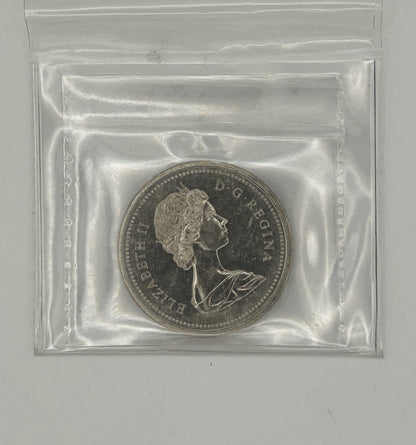 1977 CANADA CIRCULATION DOLLAR; SWL NICKEL;ATTACHED JEWEL - MS-64 - AS PICTURED (Copy)