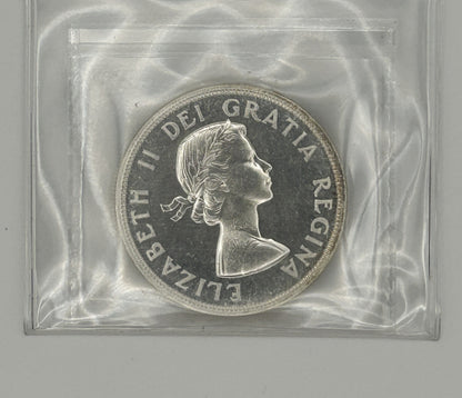 1957 CANADA CIRCULATION SILVER DOLLAR; PL-65 - AS PICTURED