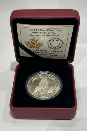 [AUCTION ONLY] 2014 $5 BANK NOTE SERIES: LION ON THE MOUNTAIN FINE SILVER COIN