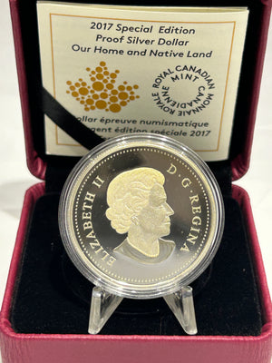 [AUCTION ONLY] 2017 OUR HOME AND NATIVE LAND - SPECIAL EDITION PROOF FINE SILVER DOLLAR