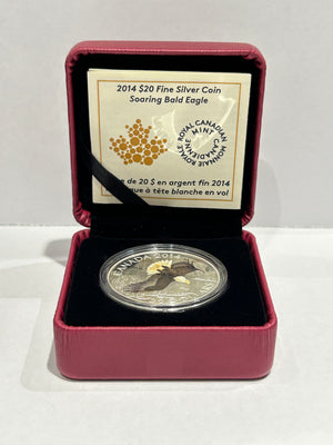 [AUCTION ONLY] 2014 $20 SOARING BALD EAGLE FINE SILVER COIN