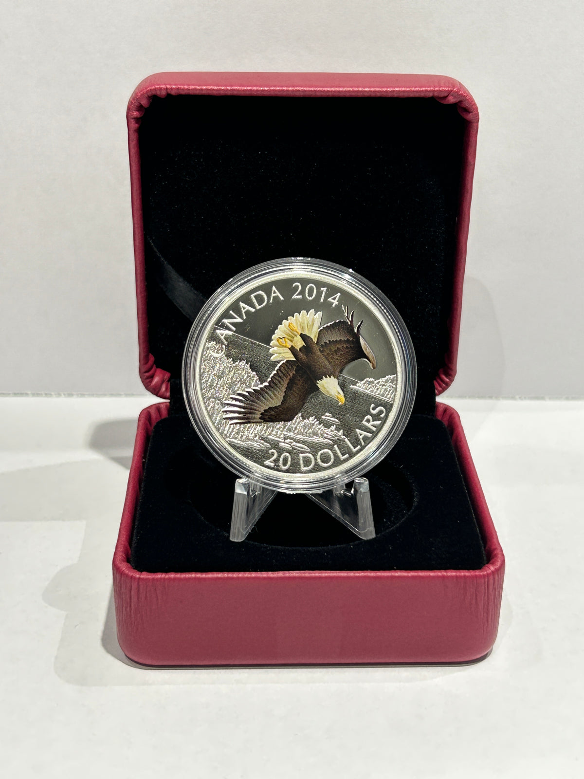 [AUCTION ONLY] 2014 $20 SOARING BALD EAGLE FINE SILVER COIN
